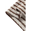 Amaryllis Women’s Textured Stripe Long Sleeve Top Contrast Knit Collared V Neckline Button Accent - 4 of 4