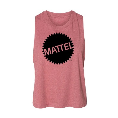 Women's Mattel Mattel Original Logo Graphic Racerback Tank - Heather Mauve - Small