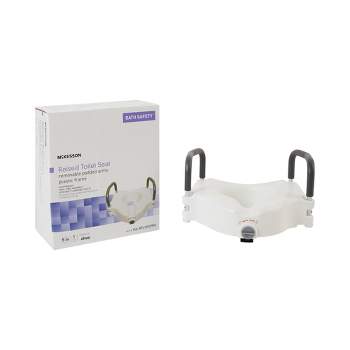 McKesson Raised Toilet Seat, Removable Arms, 5" Height, 1 Count