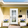 36 in. x 80 in. 8 Lite Full Lite Clear Glass Right Hand Inswing Fiberglass Entrance Door amb White Primed Fiberglass Knock Down Front Door - 2 of 4