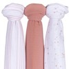 Ely's & Co. Cotton Muslin Swaddle Blanket  3 Pack - 4 of 4