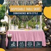 Crown Display 6 pack Disposable Plastic Tableskirts - 29" x 14 Ft ruffled Table Skirt with Adhesive Strip - 6 Count - 3 of 4