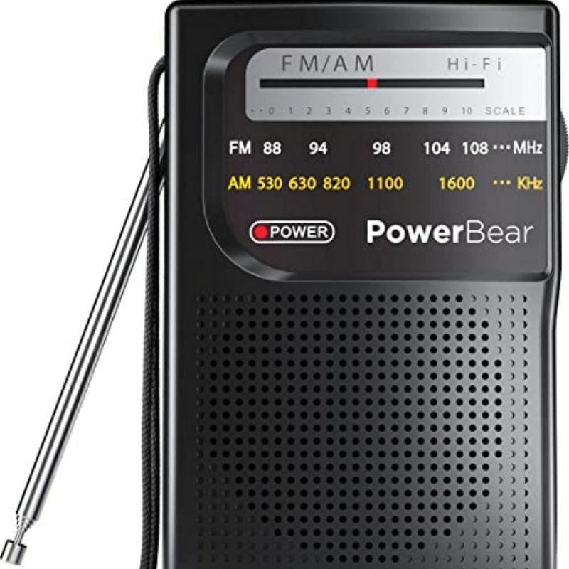 PowerBear Portable Radio | AM/FM, 2AA Battery Operated with Long Range Reception for Indoor, Outdoor & Emergency Use, 2 of 6
