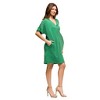 Maternity V-Neck Loose Fit Short Sleeve Pocket T Shirt Dress - 24seven Comfort Apparel™ - 2 of 4