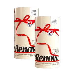 Renova Colored Paper Towel Roll – 2 Ply, 120 Sheets, Compact Design - 1 of 4