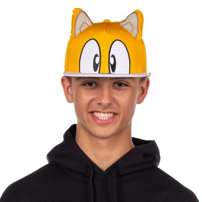 Seven Times Six Sonic the Hedgehog Men's Hat Embroidered Character Face and 3D Ears Snapback Cap