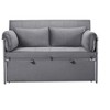 DOMETOUR 46 Inch Pull-out Sleeper Upholstered Sofa Bed with Two Pillows, Convertible Sofa Bed Velvet Loveseat for Living Room Bedroom - 3 of 4