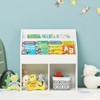 Infans Kids Wooden Bookshelf Bookcase Children Toy Storage Cabinet Organizer - 2 of 4