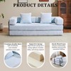 Whisen Sectional Compression Sofa Bed & Floor Futon Couch with Convertible Folding Design, Pillows and Armrests - 2 of 4