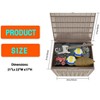 FURNIinspire Deck Boxes 2pcs 30 Gallon Deck Box, Outdoor Wicker Storage Deck Box For Patio Furniture, Garden Tools, Light Brown, 21“*22”*17“ - 3 of 4