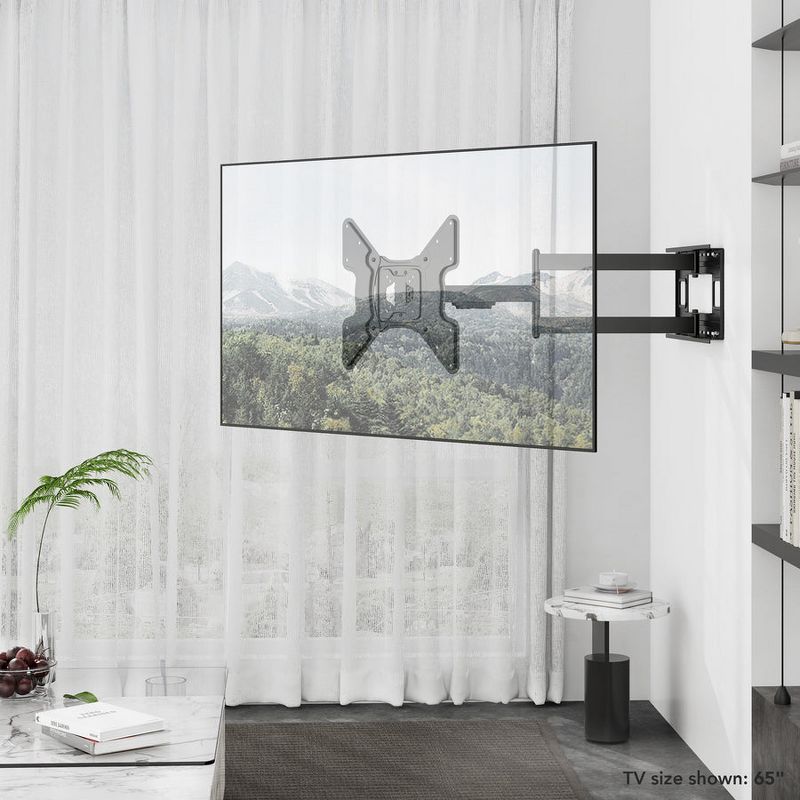 Mount-It! Full Motion Extended Corner Long Arm TV Wall Mount, 40" Extra Long Reach Extension Fits Flat Panel TVs Up to 400x400 VESA, 110 Lbs Capacity, 2 of 10