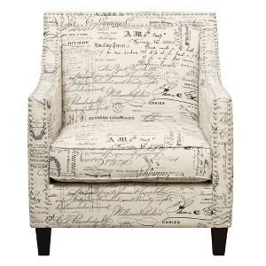 Emery Chair & Ottoman French Script - Picket House Furnishings