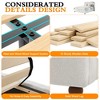 Boucle Bed Frame Upholstered Bed Frame with Adjustable Headboard, Solid Wood Slats Support, No Box Spring Needed, Easy Assembly - 3 of 4