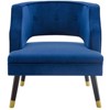Modway Traipse Button Tufted Open Back Performance Velvet Armchair Navy - 4 of 4