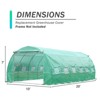 Aoodor Greenhouse Replacement Cover, Large Walk in Tunnel Outdoor Plant Gardening Greenhouse Spare Parts Cover (Frame NOT Included) - 4 of 4