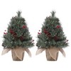 2/3FTTabletop Christmas Tree,Pre-lit Xmas Tree with Cloth Bag Base - 3 of 4
