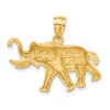 Black Bow Jewelry 14k Yellow Gold Satin Elephant with Tusks Pendant - 3 of 4