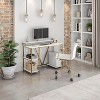Vynxaria Techni Mobili Industrial Writing Desk, Gold - 2 of 4