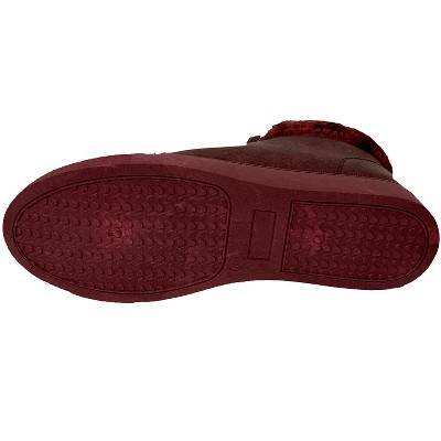 Женские кроссовки Bangka Women's Sneaker Boots Winter High Top Lace up Fur Warm Snow Shoes, Burgundy-9 — фото 7