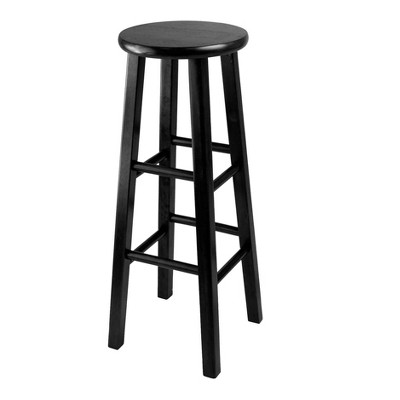 Black Round High Top Pub Table with 2 Stools