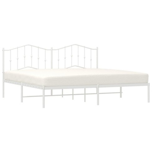 Vidaxl Classic Steel Bed Frame With Sturdy Headboard And Under-bed ...