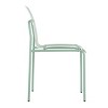 GlasFlength Accent Chairs Modern Striped Seating Waterproof Construction Sturdy Metal Legs For Patio Cafe Terrace, Green, 21.06"*22.24"*32.28" - 3 of 4