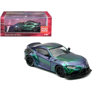 Toyota HKS GR Supra RHD (Right Hand Drive) Magic Purple Metallic 1/64 Diecast Model Car by Pop Race - 1 of 4