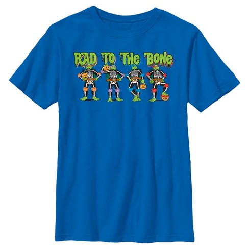 Boys Royal Blue Long Sleeve T Shirt with Teenage Mutant Ninja