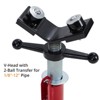 Pipe Jack Stand, Heavy Duty V-Head Pipe Jack Stand 2500 Lbs - 28-52'' Adjustable Height, Folding Legs (Outdoor/Warehouse/Studio) - 3 of 4