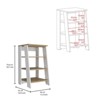 SEVOBAL Bathroom Storage Cabinets with Two Interior Shelves and Four Open Shelves for Bathroom Organization, Multicolored, 36"*20"*4" - 4 of 4