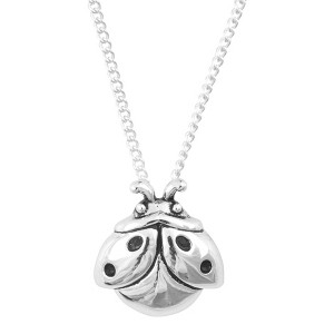 Dicksons Ladybug Silvertone Women's 18 Inch Silver-Plated Necklace - 1 of 2