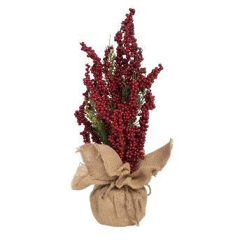 Transpac Foam 20 in. Red Christmas Berry Tree