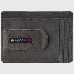Alpine Swiss RFID Dermot Money Clip Front Pocket Wallet For Men Leather Comes in a Gift Box - 1 of 4