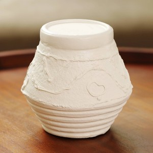 Moda Furnishings Organic Pattern Terracotta Candle Holder 5.2x5.2x5.5'' Rustic Candle Stand for Ambient Lighting - 1 of 4