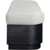 Meridian Furniture,Savoy Velour Fur Fabric Bench - 4 of 4