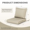 Aoodor Outdoor Chair Cushions Set of 2, Water Resistant Outdoor Deep Seat Cushions with Handle and Adjustable Straps - 3 of 4