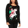 Tipsy Elves Women's Santa Unicorn Ugly Christmas Sweater - Funny Ugly Christmas Sweater for Holiday Parties: 1X - 2 of 2
