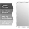 COZAYH Curved Wood Frame Accent Mirror, Modern Farmhouse Wall Decor, White - 4 of 4