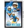 Trends International NFL Los Angeles Chargers - Ladd McConkey 25 Framed Wall Poster Prints - 3 of 4