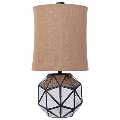 TX USA Corporation Izzie Industrial Style Metal and Mirror Table Lamp - Natural