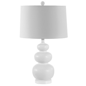 Demena Table Lamp - 25.5 Inch Height - TBL4437 - White - Safavieh - 1 of 3