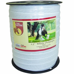 Field Guardian 1.5" White Polytape - Reinforced - 825' - 1 of 1