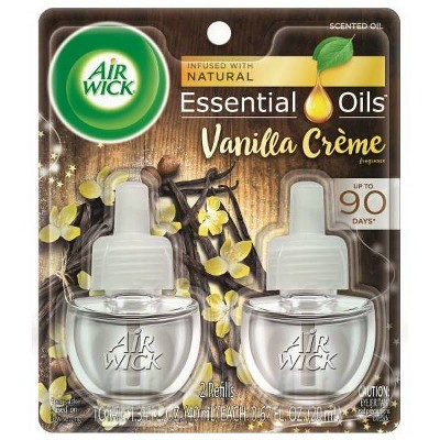 Air Wick Scented Oil Twin Refill Essential Oils Vanilla Creme (2x.67) oz