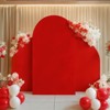 Arch Backdrop Stand Set of 3, Wedding Arch Cover, Double Sided Round Top, Half Moon Top Stretchy Backdrop, Birthday Parties, Baby Showers, Banquets - 3 of 4