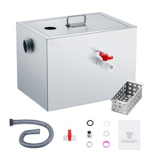 VEVOR Commercial Grease Trap, 8 LBS Grease Interceptor, Top Inlet Interceptor,  Stainless Steel Grease Trap, 2.8 GPM Waste Water Oil-water Separator - 1 of 4