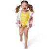 Gerber Baby and Toddler Girls' Swim Zipper Hoodie Terry Coverup - Rainbow - 2T - 2 of 4
