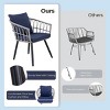5 Piece Patio Bistro Set With Ottoman, Outdoor Wicker Furniture Sets For  Apartment Balcony, Rattan Table And Chairs Set-Cuddlewood - 2 of 4