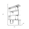 HomeRoots 67" White And Silver Metal and Wood Three Tier Etagere Bookcase - 3 of 4
