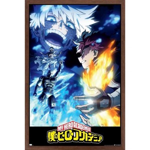 Trends International My Hero Academia: Season 7 - Todoroki vs Dabi Key Art Framed Wall Poster Prints - 1 of 4