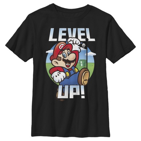 Boy's Nintendo Super Mario Level Up!  T-Shirt - Black - X Large - image 1 of 4